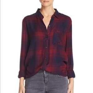 Rails Hunter Long Sleeve - Currant/Navy